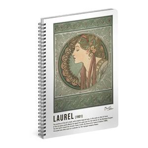 Blok liniowany spiralą Alfons Mucha – Laurel