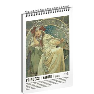 Blok liniowany spiralą Alfons Mucha – Princezna