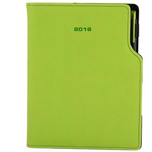 Diary Gap with ballpoint weekly A5 2016 Slovak - light green