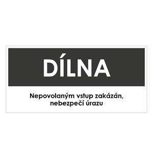 DÍLNA, šedá, plast 1 mm 190x90 mm