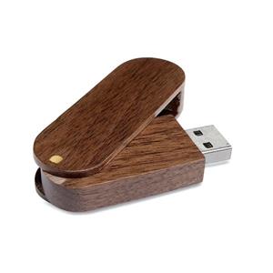 Drewniana pamięć USB Sebas 16 GB - ciemne drewno