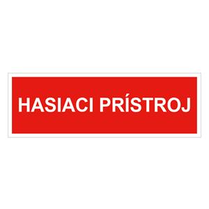 Hasiaci prístroj - bezpečnostná tabuľka, plast 1 mm 150x50 mm