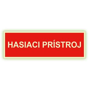 Hasiaci prístroj - fotoluminiscenčná tabuľka, plast 2 mm 300x75 mm