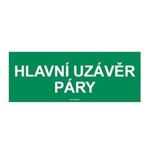 HLAVNÍ UZÁVĚR PÁRY, Samolepka 210x80 mm