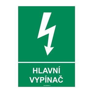 HLAVNÍ VYPÍNAČ, Samolepka A4