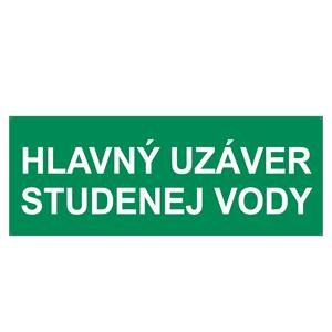 Hlavný uzáver studenej vody, plast 2mm s dierkami-210x80mm