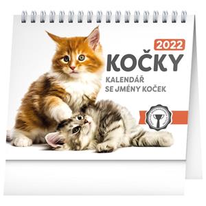 Kalendarz biurkowy 2022 Koty - z imionami kotów