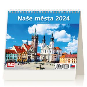 Kalendarz biurkowy 2024 - MiniMax Nasze miasta