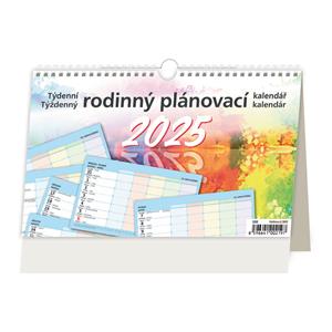 Kalendarz biurkowy i ścienny 2025 - Tygodniowy rodzinny planer