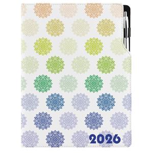 Kalendarz książkowy DESIGN dzienny A4 2026 polski - Mandala kolorowy