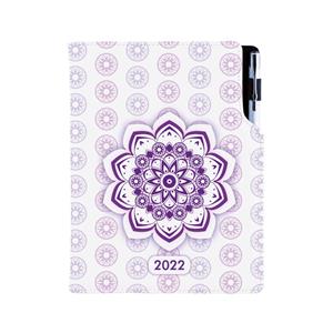 Kalendarz książkowy DESIGN dzienny A5 2022 czeski - Mandala fioletowa