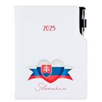 Kalendarz książkowy DESIGN dzienny A5 2025 polski - biały - Słowacja - flaga