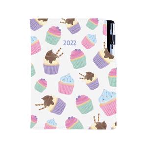 Kalendarz książkowy DESIGN dzienny B6 2022 - Cupcake