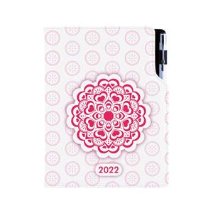 Kalendarz książkowy DESIGN dzienny B6 2022 - Mandala czerwona