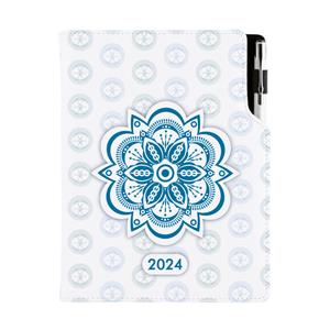 Kalendarz książkowy DESIGN dzienny B6 2024 polski - Mandala niebieska