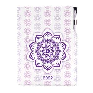 Kalendarz książkowy DESIGN tygodniowy A4 2022 - Mandala fioletowa