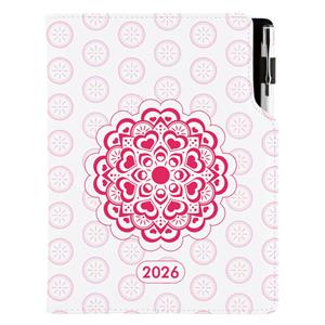 Kalendarz książkowy DESIGN tygodniowy A5 2026 polski - Mandala fioletowa