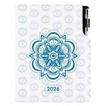 Kalendarz książkowy DESIGN tygodniowy A5 2026 polski - Mandala niebieska