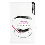 Kalendarz książkowy DESIGN tygodniowy kieszonkowy 2026 polski - Kosmetyczny Eyelashes