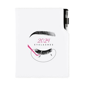 Kalendarz książkowy KOSMETYCZNY Eyelashes - DESIGN dzienny B6 2024 polski