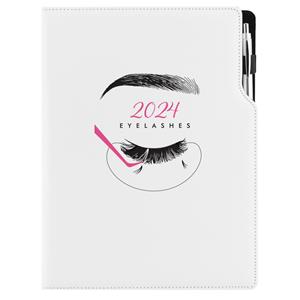 Kalendarz książkowy KOSMETYCZNY Eyelashes - DESIGN tygodniowy A4 2024 polski