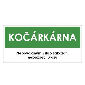 KOČÁRKÁRNA, zelená, plast 2 mm 190x90 mm