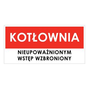 KOTŁOWNIA, naklejka 190x90 mm