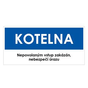 KOTELNA, modrá, plast 1 mm 190x90 mm