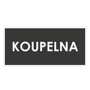 KOUPELNA, šedá, plast 1 mm 190x90 mm