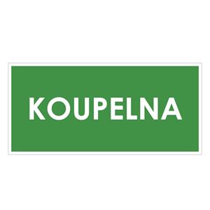 KOUPELNA, zelená, plast 2 mm 190x90 mm