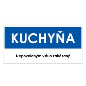 Kuchyňa, modrá, plast 2mm,190x90mm