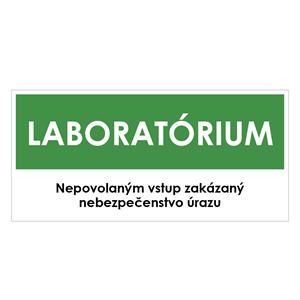 Laboratórium, zelená, samolepka 190x90mm