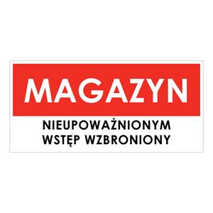 MAGAZYN, naklejka 190x90 mm