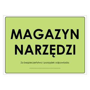 MAGAZYN NARZĘDZI, płyta PVC 1 mm, 297x210 mm