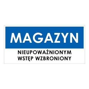 MAGAZYN, niebieski - płyta PVC 2 mm 190x90 mm