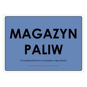 MAGAZYN PALIW, płyta PVC 2 mm, 297x210 mm