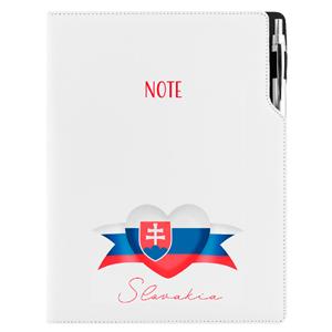 Notes DESIGN A4 kratkowany- biały - Słowacja - flaga