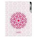 Notes DESIGN A4 kropkowany - Mandala czerwony