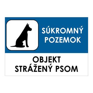 Objekt strážený psom,plast 2mm,210x148mm