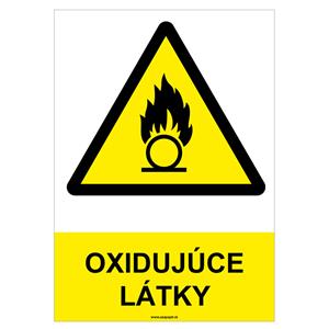 Oxidujúce látky-bezpečnostná tabuľka, plast A4, 2mm