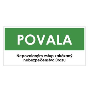 Povala, zelená, samolepka 190x90mm