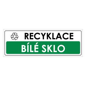 RECYKLACE - BÍLÉ SKLO, plast 1 mm 290x100 mm