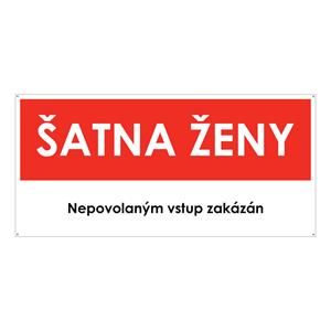 ŠATNA ŽENY, plast 2 mm s dírkami 190x90 mm