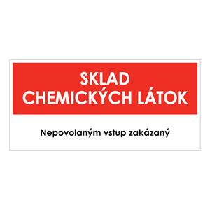 Sklad chemických látok,plast 2mm,190x90mm