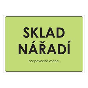 SKLAD NÁŘADÍ, Samolepka A4