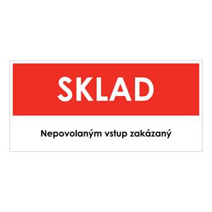 Sklad, samolepka 190x90mm