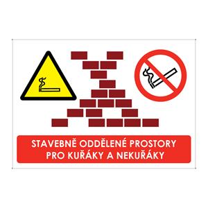 STAVEBNĚ ODDĚLENÉ PROSTORY PRO KUŘÁKY A NEKUŘÁKY, plast 2 mm s dírkami A4