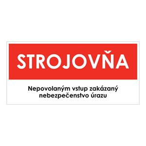 Strojovňa,plast 1mm,190x90mm