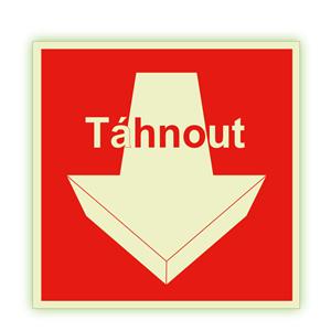 Táhnout - fotoluminiscenční tabulka, plast 1 mm 200x200 mm