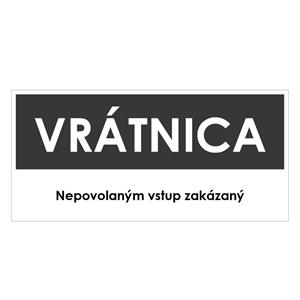 Vrátnica, šedá, plast 1mm,190x90mm